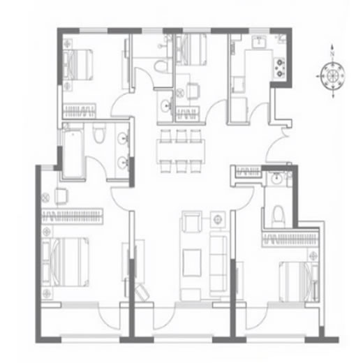 建面144㎡四居